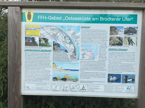 Tafel - FFH-Gebiet „Ostseeküste am Brodtener Ufer“