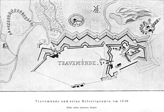 Travemünde und seine Befestigungen um 1630