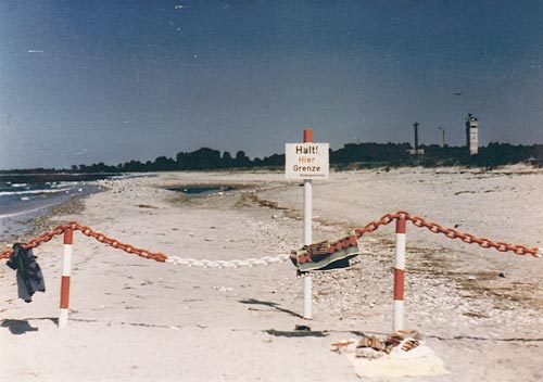 Grenze am Priwall-Strand