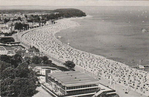 Söhrmanndamm und Kurstrand vor 1970 © Schöning Verlag, Lübeck