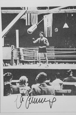 Max Schmeling beim Boxtraining